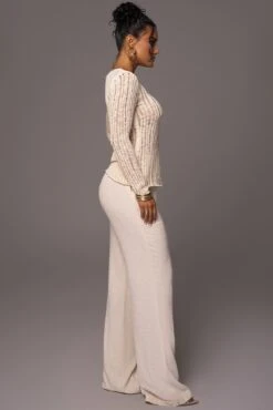 Light Beige Hideaway Crochet Knit Top -Jluxlabel Sale Store PRODUCT MAY172023 29