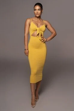 Yellow Soulmate Cut Out Dress