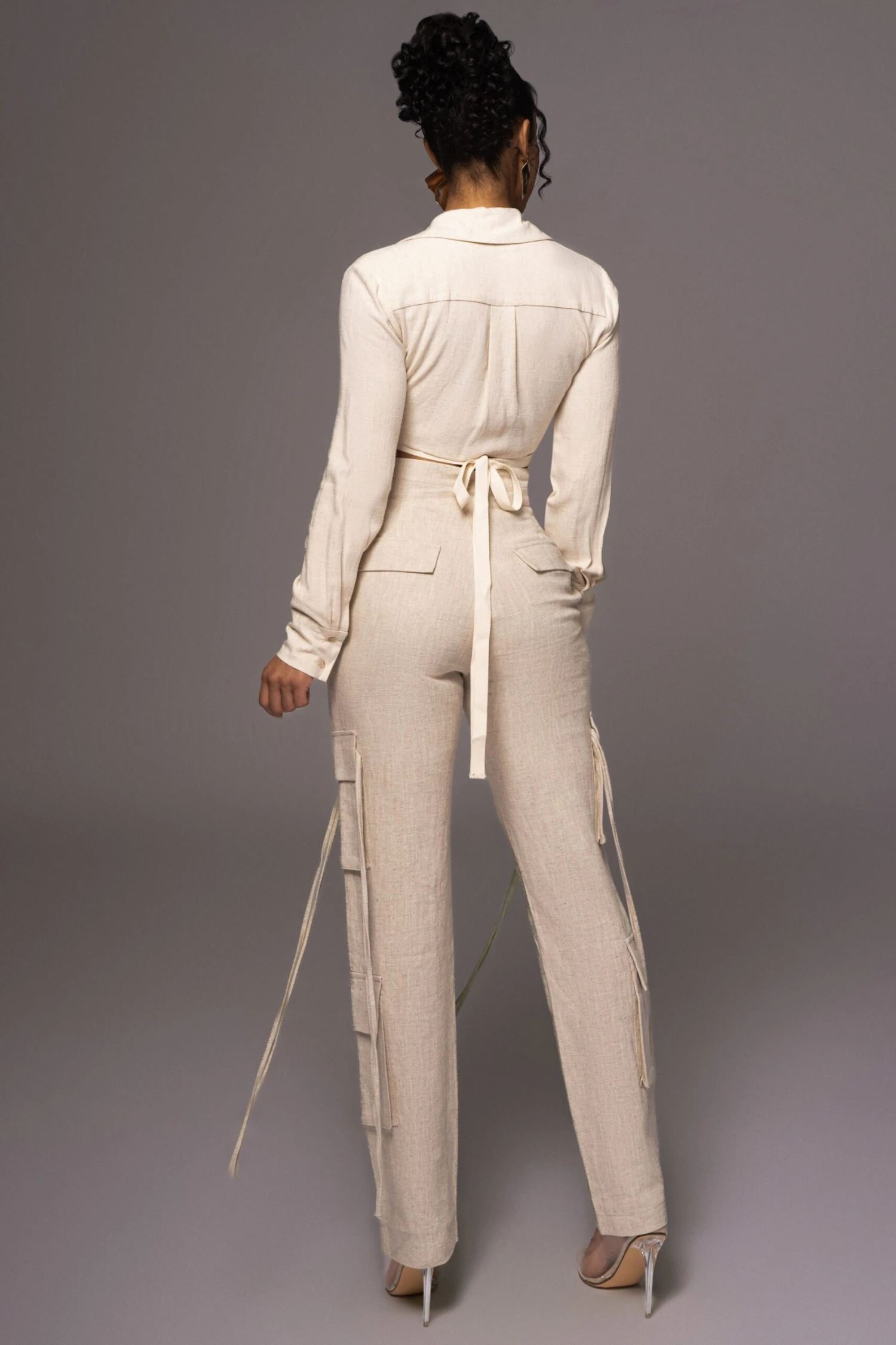 Natural Drift Away Linen Wrap Top 10 Natural Drift Away Linen Wrap Top - Image 10