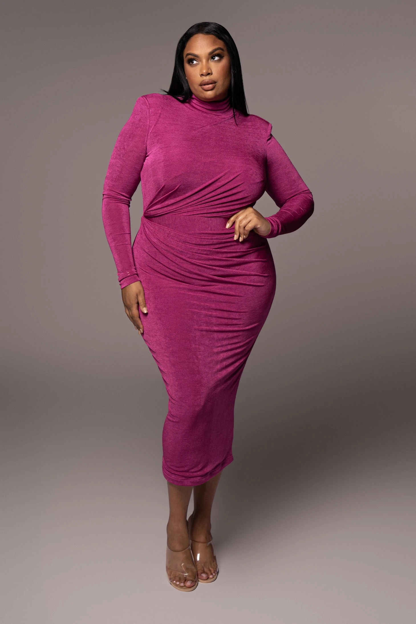 Berry Kara Mock Neck Dress 1 Berry Kara Mock Neck Dress