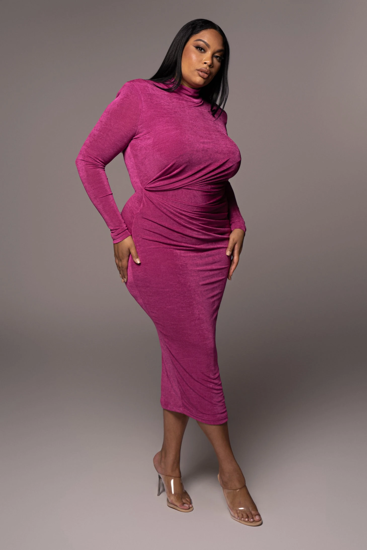 Berry Kara Mock Neck Dress 2 Berry Kara Mock Neck Dress - Image 2