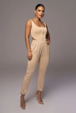 Beige No Limits Joggers -Jluxlabel Sale Store PRODUCT NOV172022 269