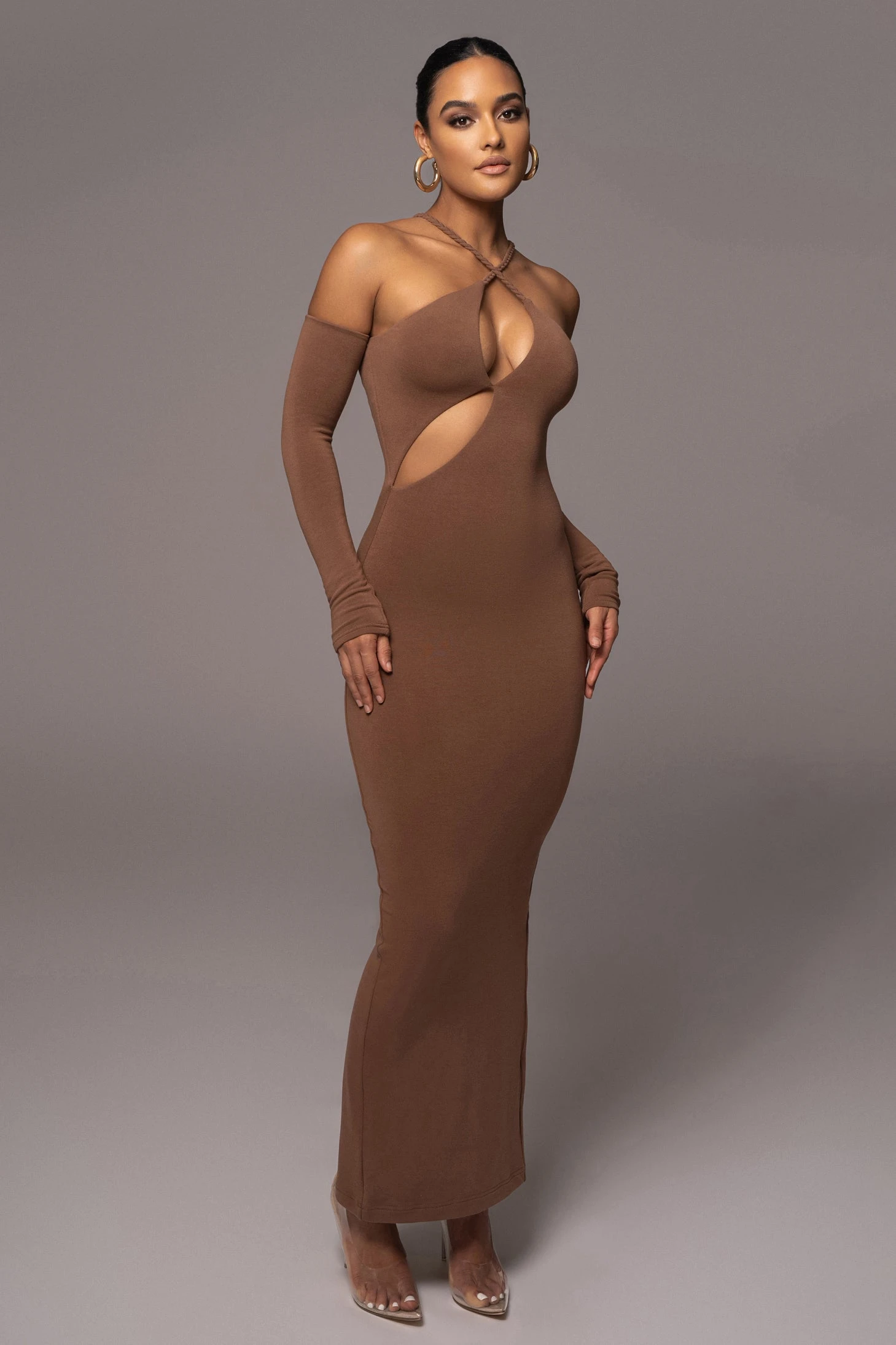 Pecan Soledad Cross Maxi Dress 1 Pecan Soledad Cross Maxi Dress