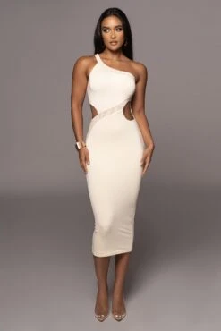 Buttercream Carina Cutout Slit Dress
