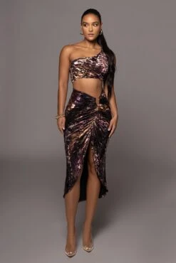 Purple/Brown Wild At Heart Skirt