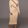 Tan Abigail Midi Dress