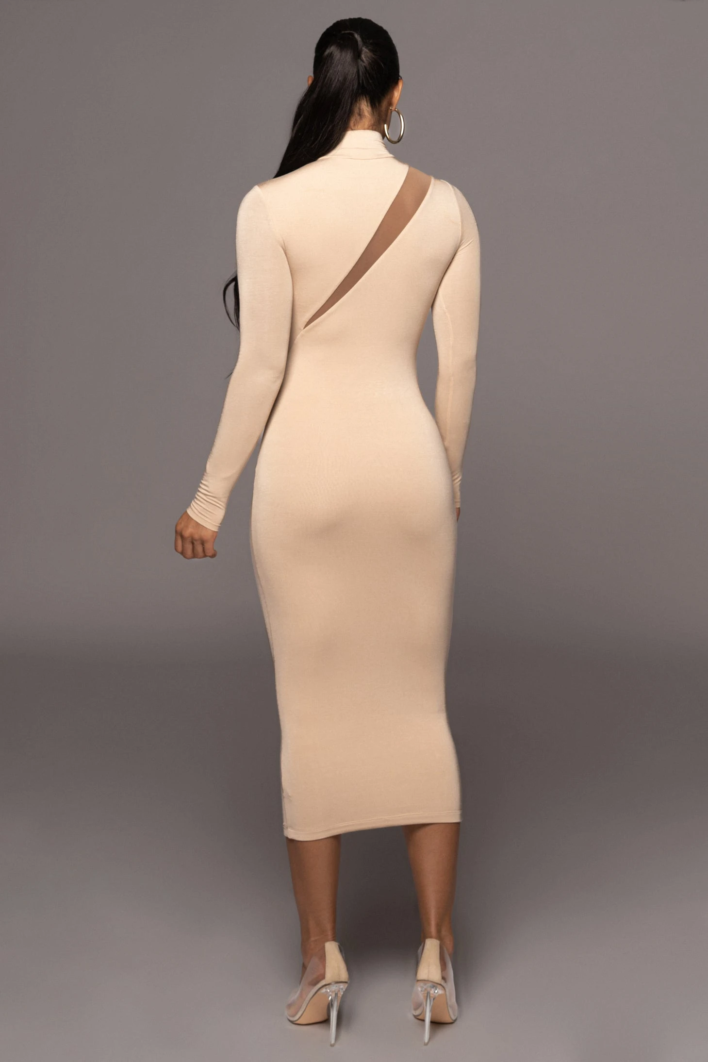Tan Abigail Midi Dress 9 Tan Abigail Midi Dress - Image 9