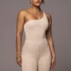 Natural Malibu Nights One Shoulder Bodysuit